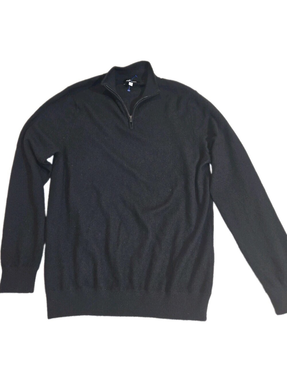 cashmere sweater Xxl Black Quarter Zip Mock Neck Women's Euc